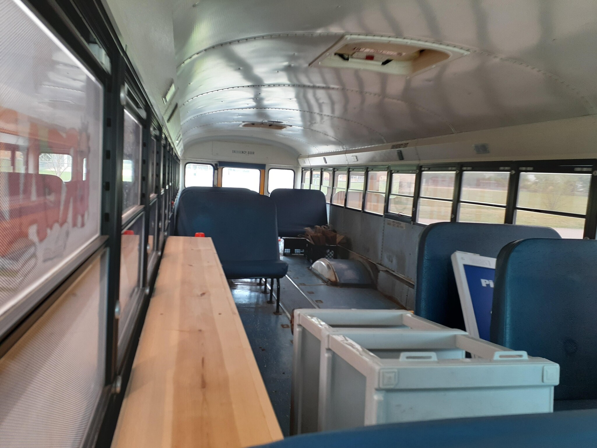 Blue Bus Inside